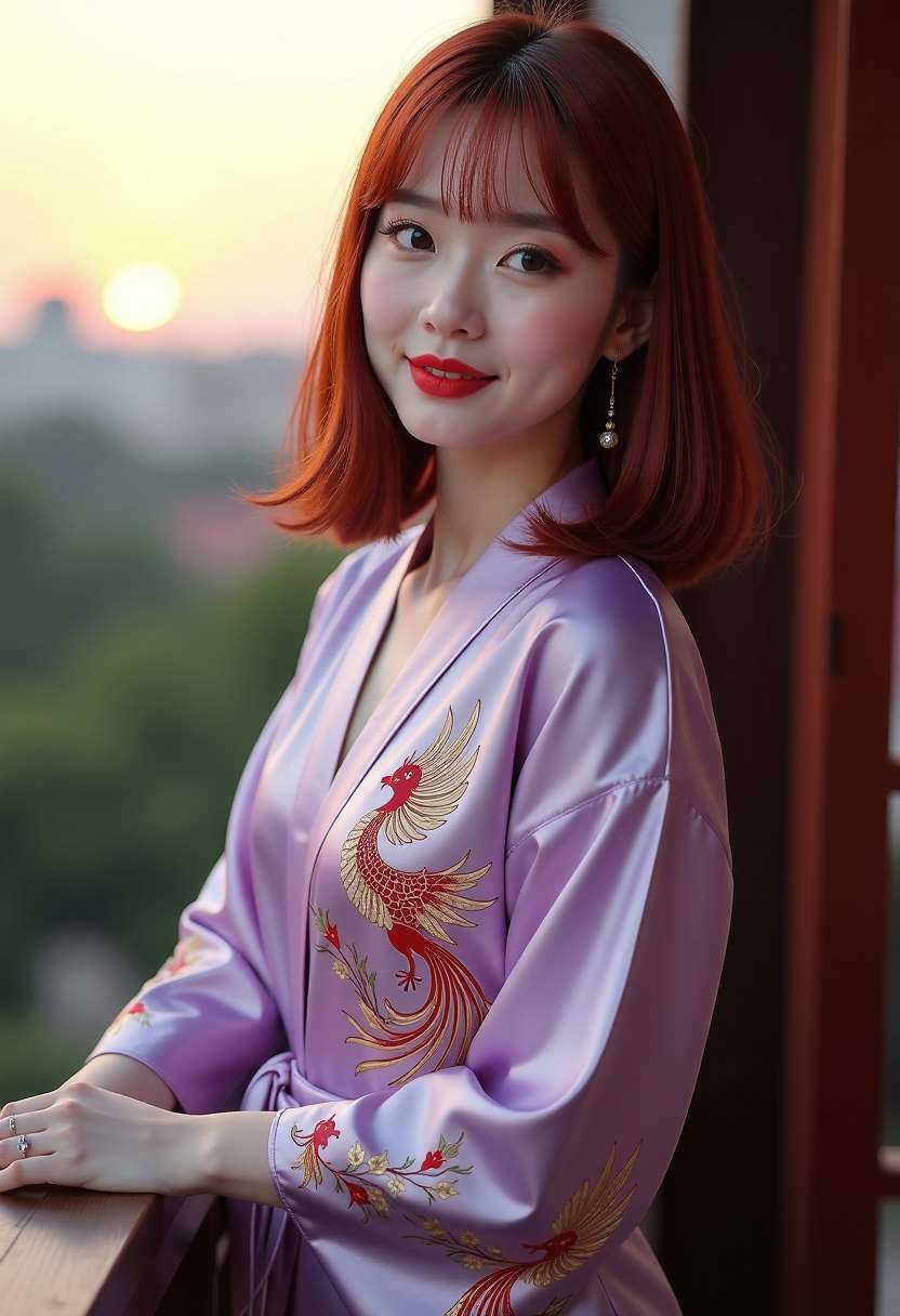 阳台上看烟火